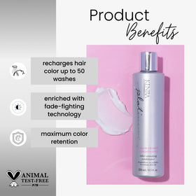 Kenra Platinum conditioner pouring texture demonstrating lightweight hydration for color