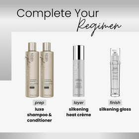 Kenra platinum with sacha inchi oil bottle highlighting natural ingredient and manageability benefit