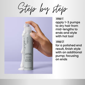 Kenra platinum held in hand to show 3.4 fl oz scale and travel-friendly benefit