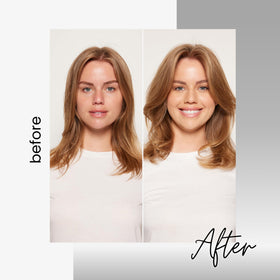 Kenra-treated hair strand showing visible thickness and texture