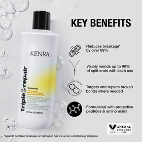 Kenra shampoo foam texture demonstrating gentle cleanse benefit