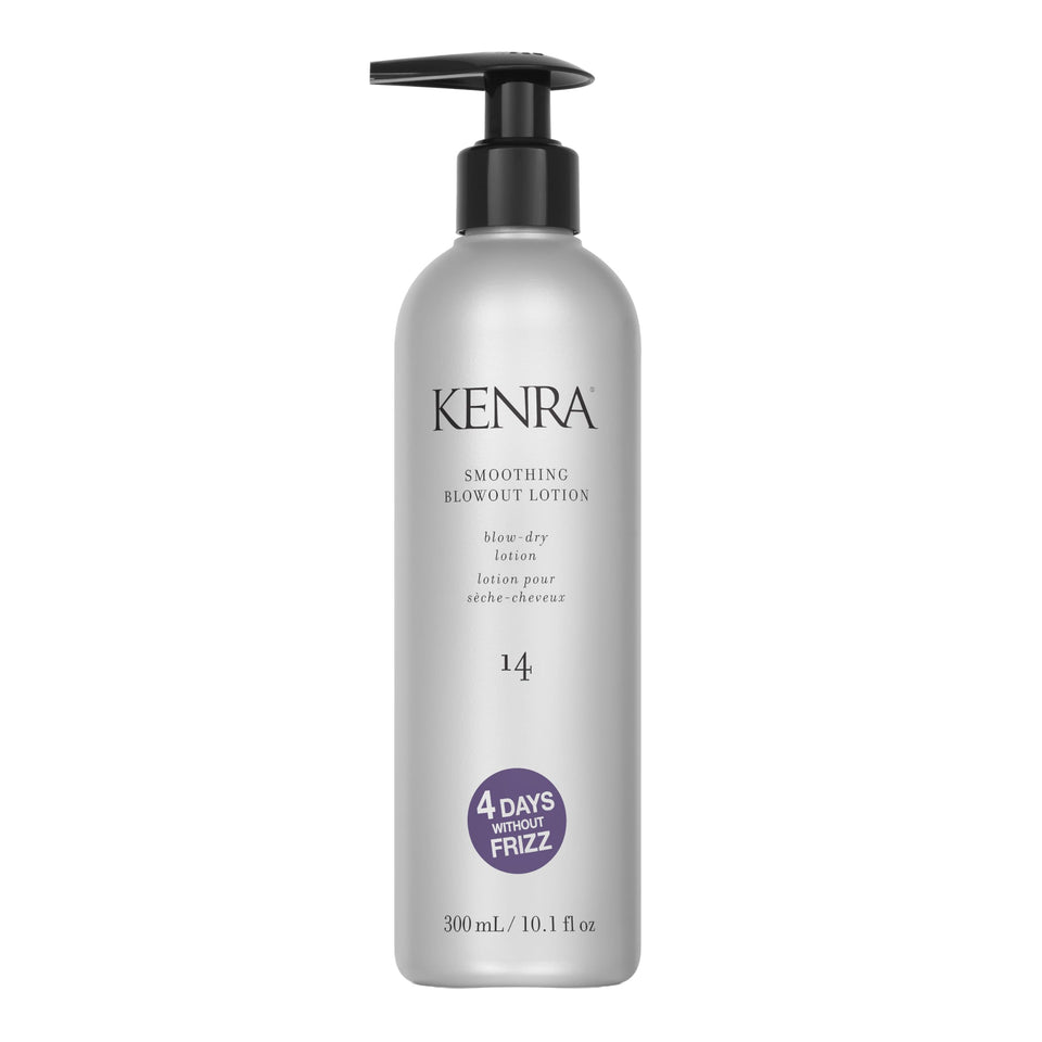 Kenra front packaging showing product and clear benefit of long-lasting smoothness