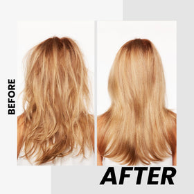 Kenra product sheen on hair strand showing light smoothing and added shine