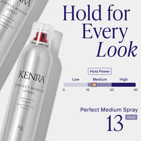 Kenra mist in action delivering even coverage and touchable hold
