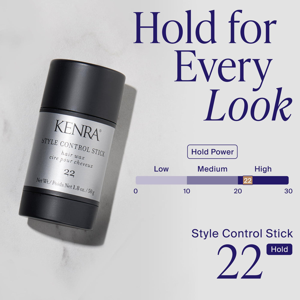 Kenra stick closeup texture highlighting waxy balm for smooth frizz control