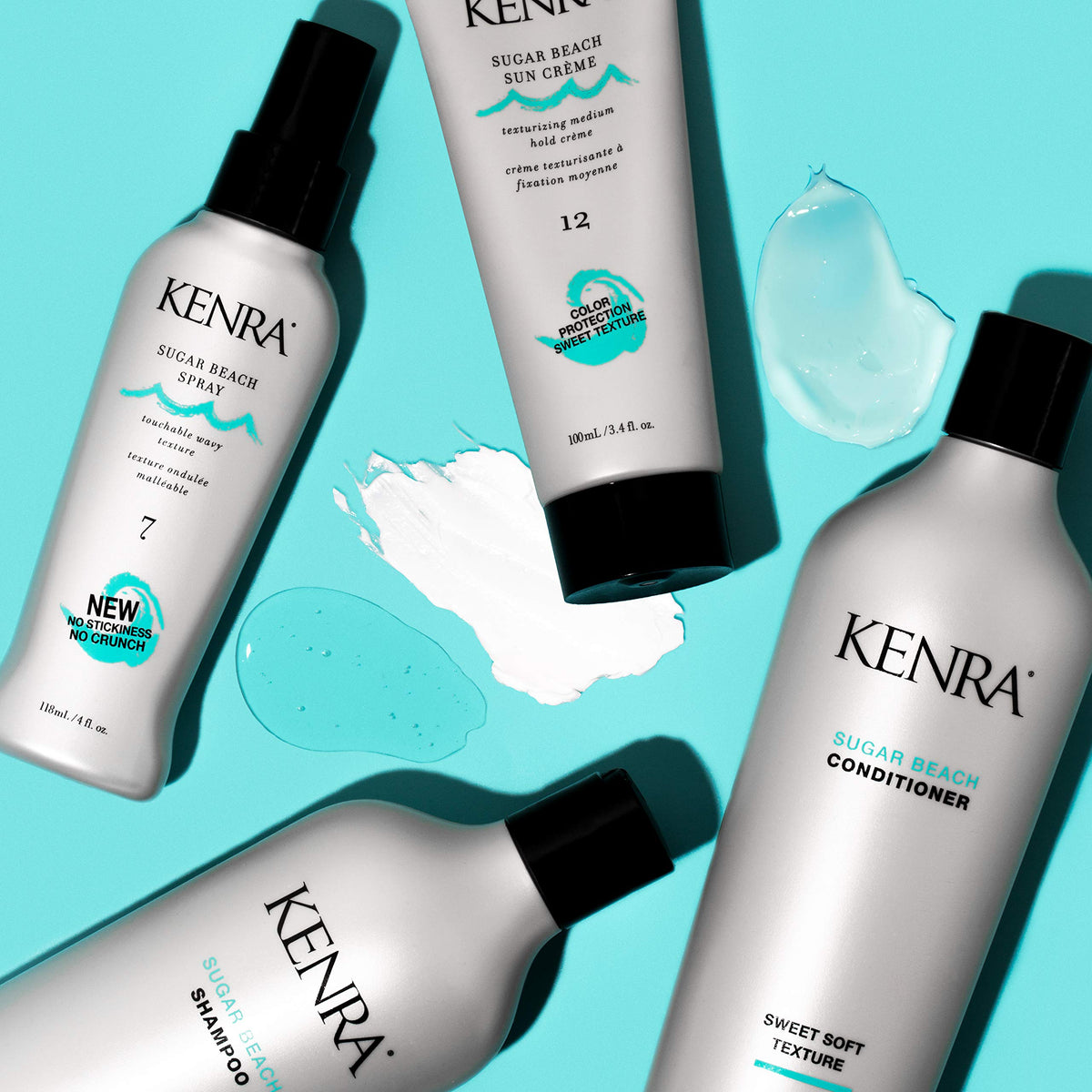 Kenra Sugar Beach Spray 7 before and after hair showing added volume and waves
