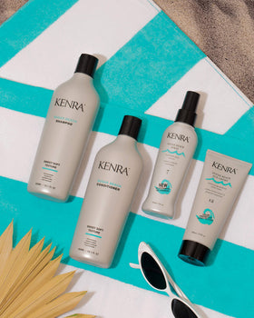 Kenra Sugar Beach Spray 7 mist in air demonstrating lightweight texture