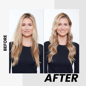 Kenra hairspray texture on styled hair showing flexible hold and shine