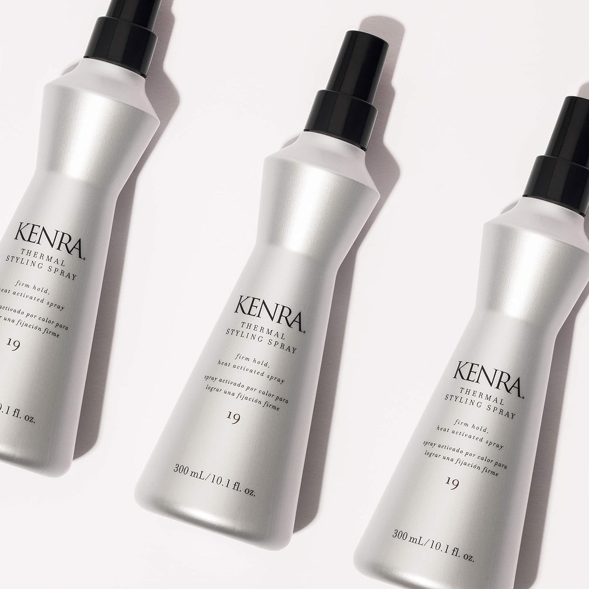 Kenra mist on hair illustrating lightweight texture and smooth finish