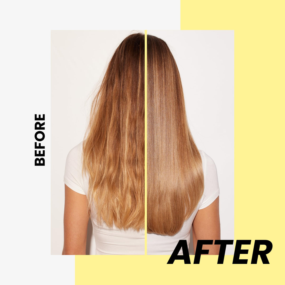 Kenra being applied to damp hair focusing on mid-lengths and ends for repair