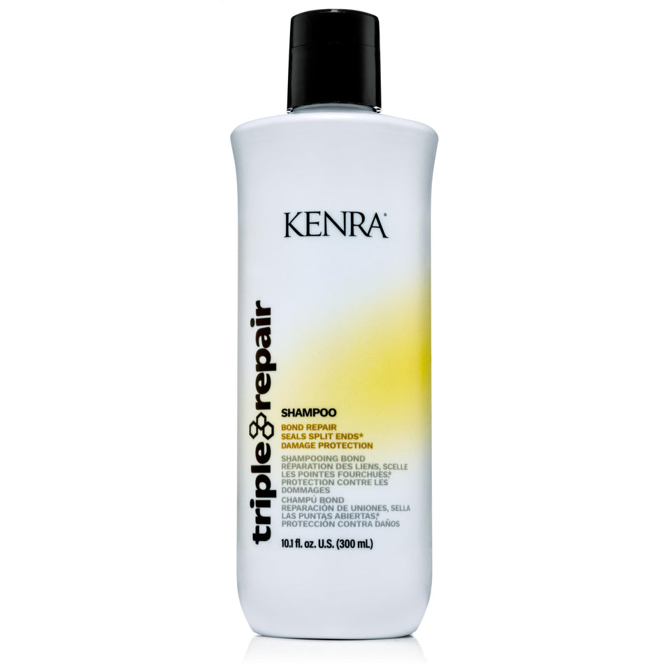 Kenra front bottle view showing product packaging and clear benefit