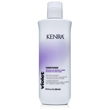 Kenra front bottle showing violet conditioner packaging and clear product identity