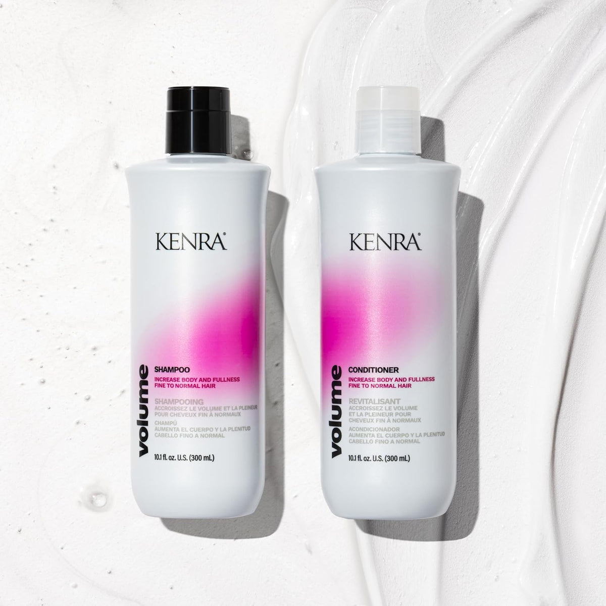 Kenra volume close-up texture of product dispensing for lightweight feel