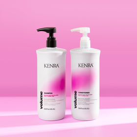 Kenra conditioner applied in shower demonstrating detangling benefit