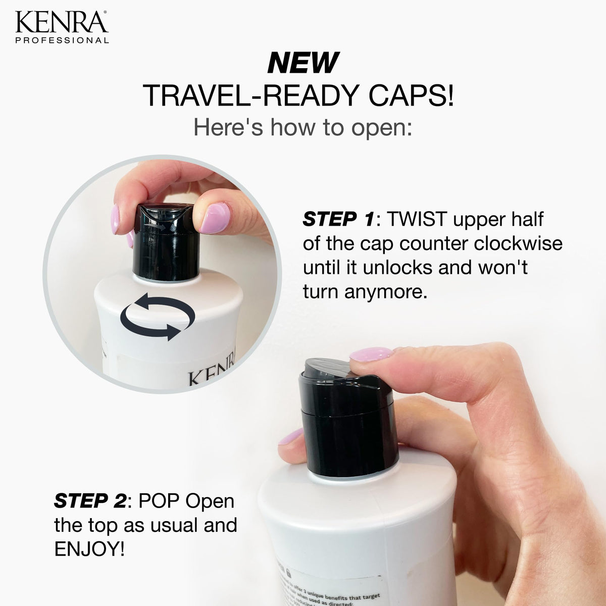 Kenra volume conditioner next to common items showing bottle scale
