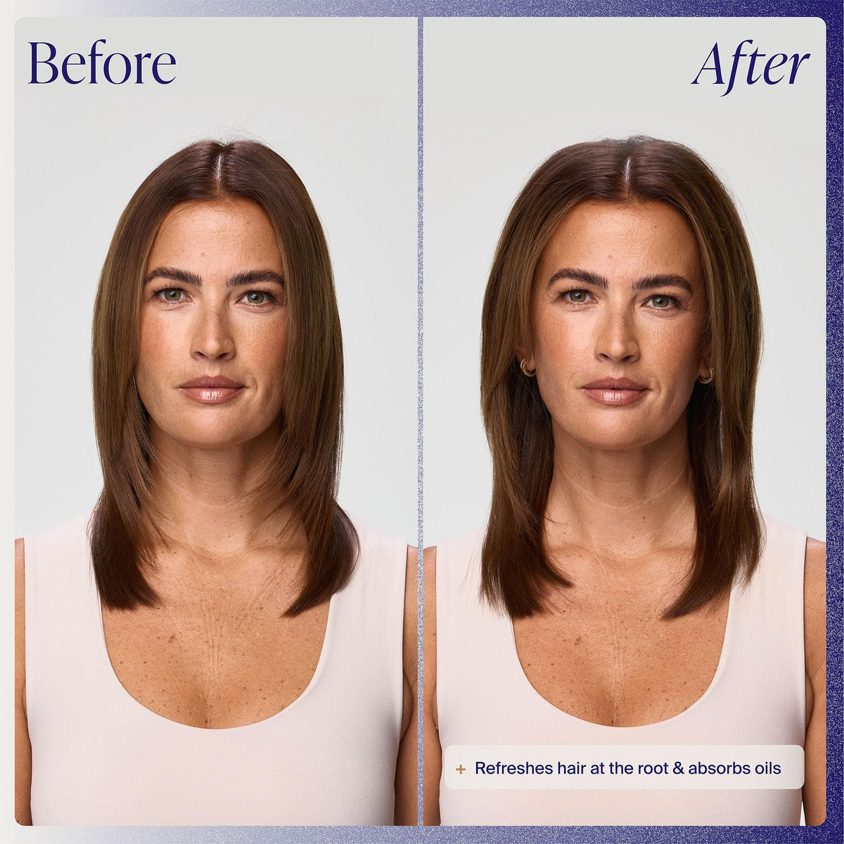 Kenra close-up at roots showing instant lift and oil absorption