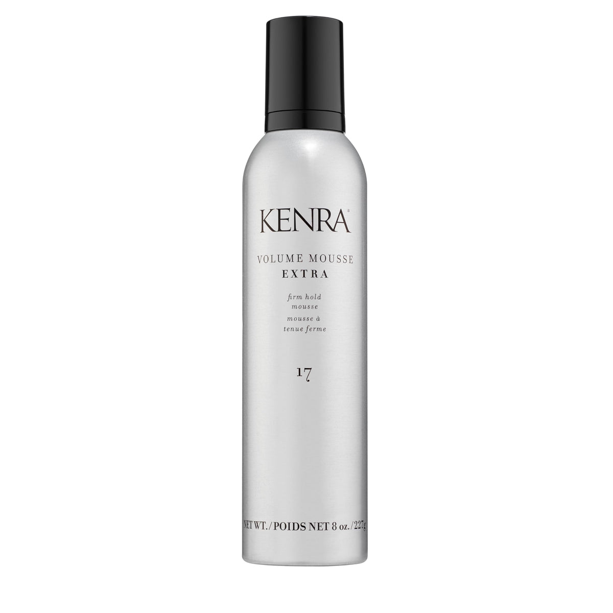 Kenra front label showing product name and size, clear branding and benefit