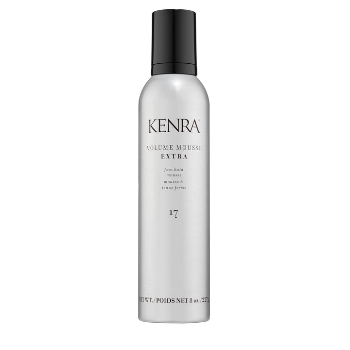 Kenra front label showing product name and size, clear branding and benefit