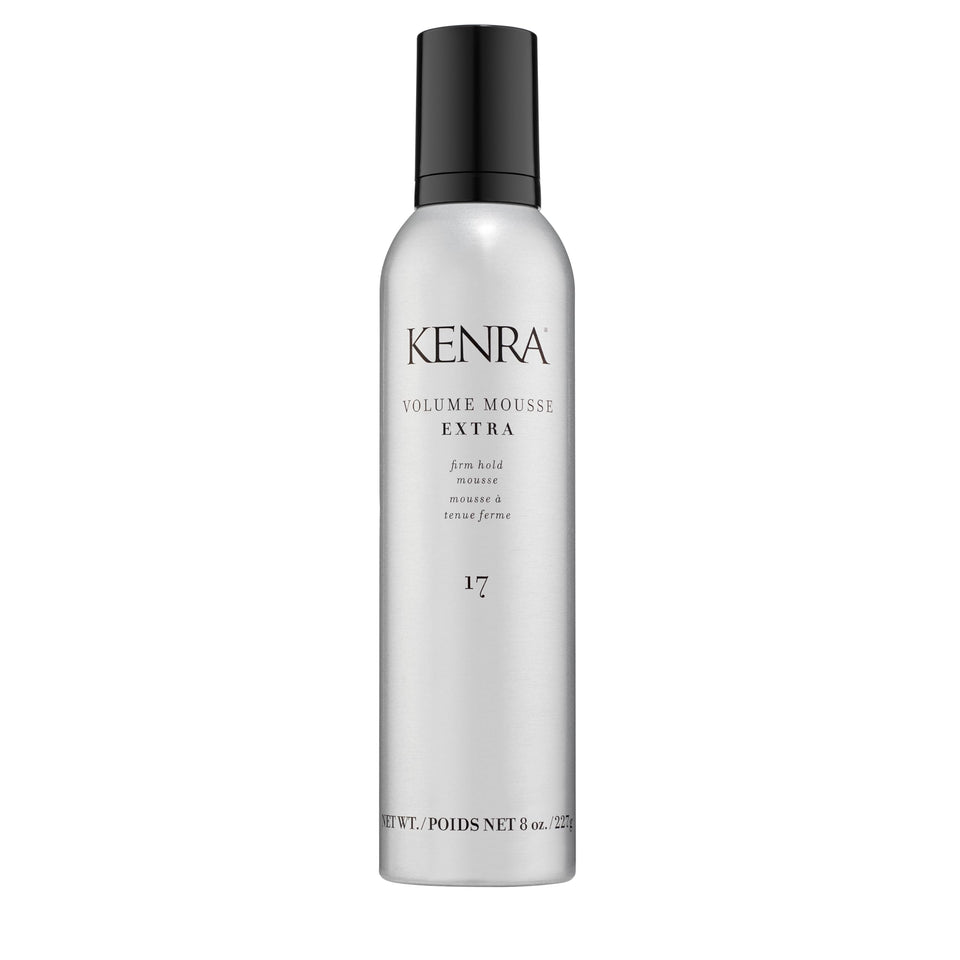 Kenra front label showing product name and size, clear branding and benefit
