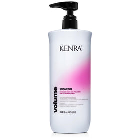 Kenra volume shampoo front packaging showing bottle and branding for easy identification and shelf appeal