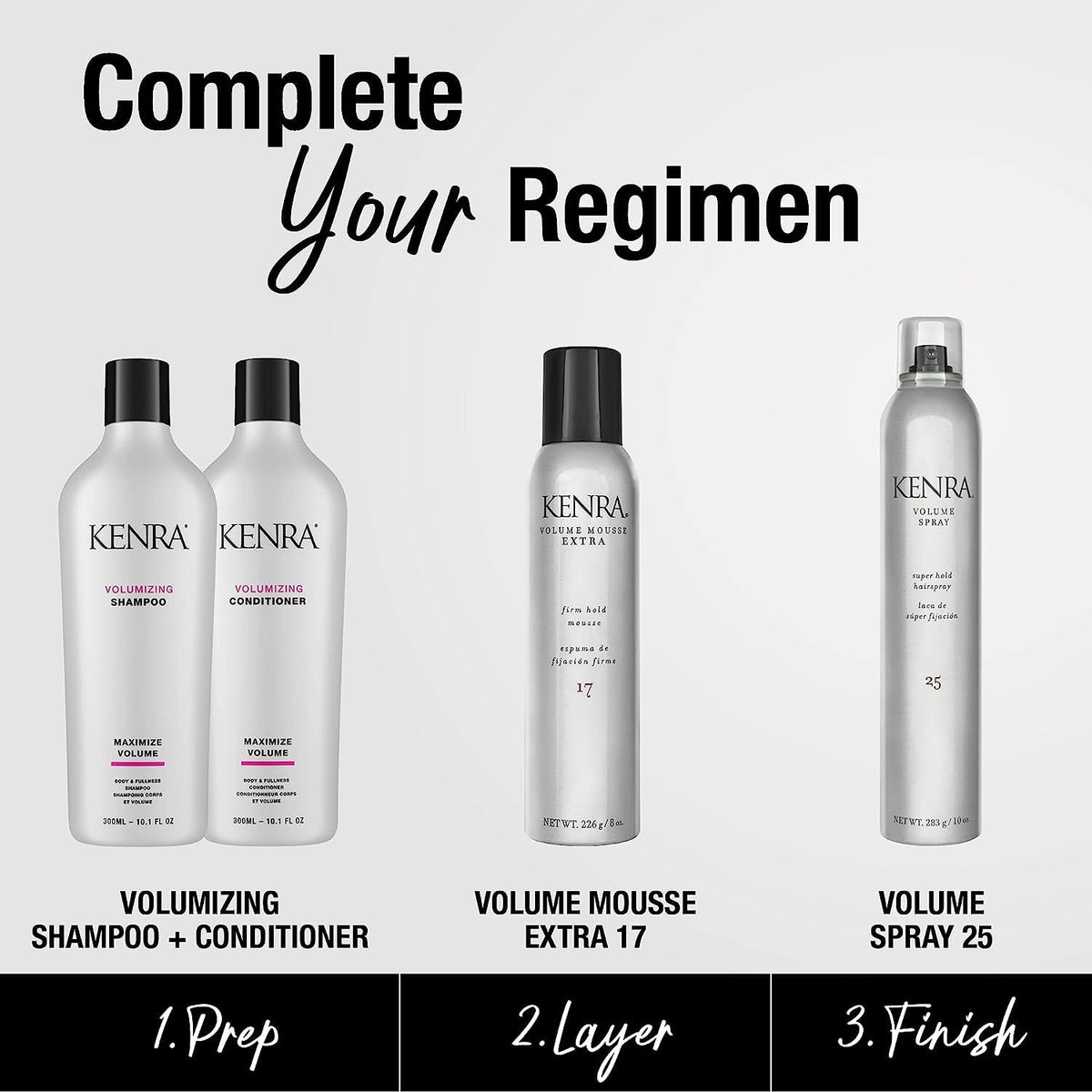Kenra product label close-up highlighting brand and application details