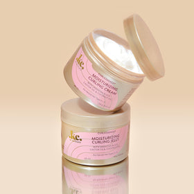 using a diffuser to dry KeraCare-treated hair for defined, frizz-resistant curls