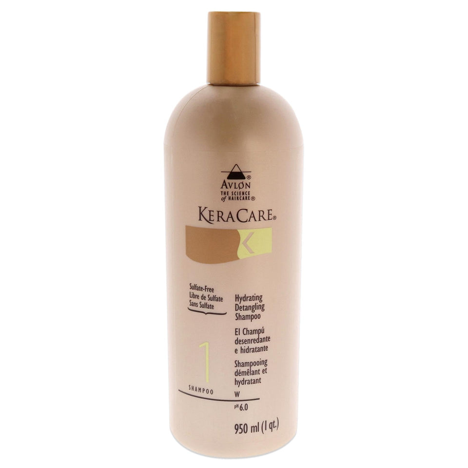 KeraCare front bottle view showing label and 32 ounce size benefit