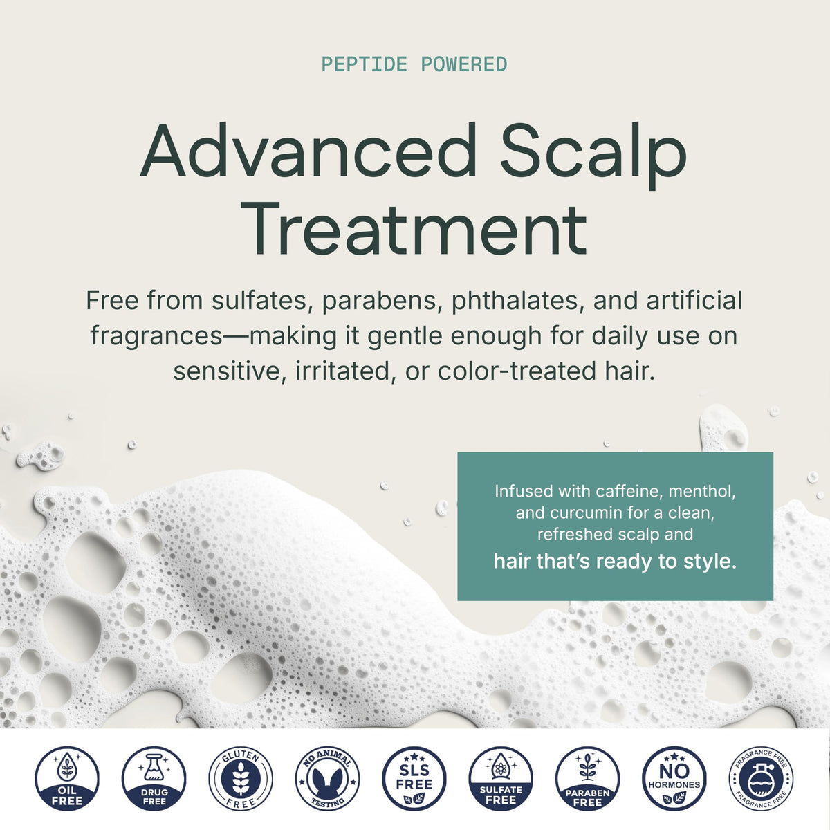 KeraFactor applied in shower demonstrating easy one step shampoo and conditioner benefit