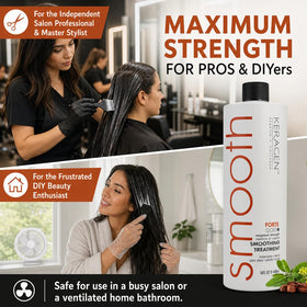 KERAGEN Forte heat sealing with flatiron to lock in keratin and shine