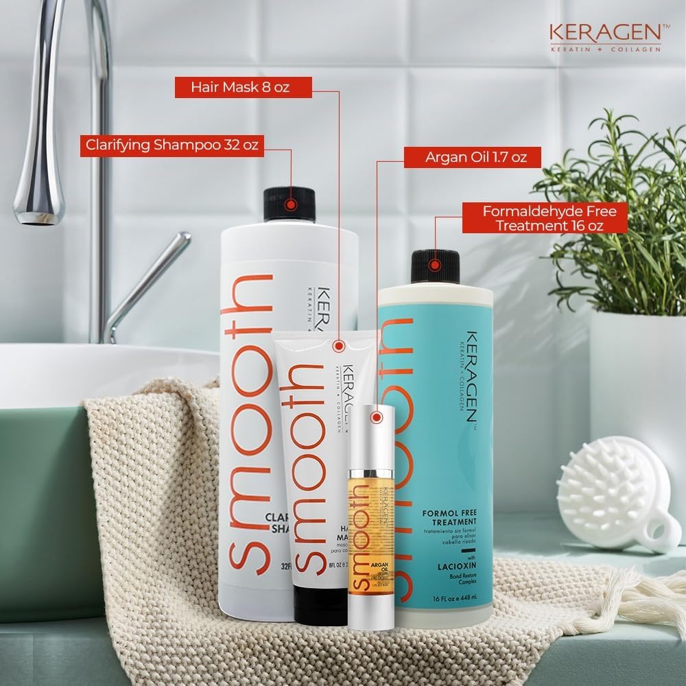KERAGEN lifestyle bathroom setup showing salon-quality results at home