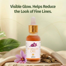 Kerala Ayurveda label closeup highlighting saffron and botanical ingredients