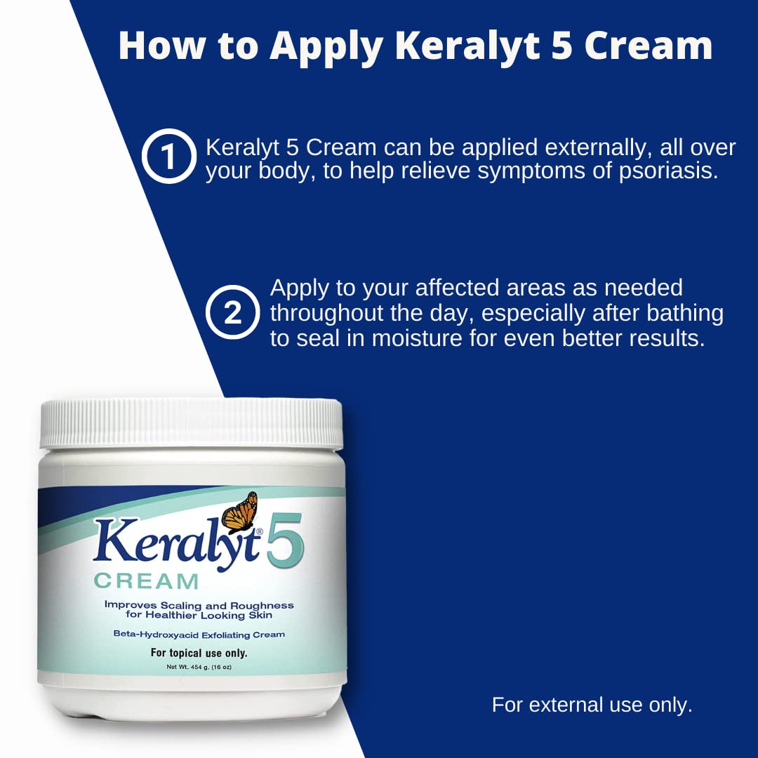 Keralyt 5 being applied to elbow to reduce rough, scaly patches effectively