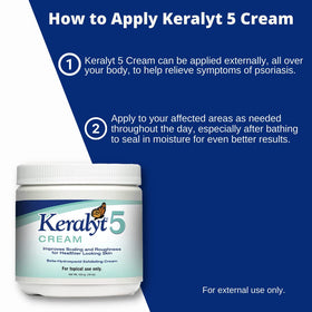 Keralyt 5 being applied to elbow to reduce rough, scaly patches effectively