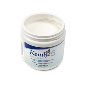 Keralyt 5 in bathroom after shower to lock in moisture and soothe skin