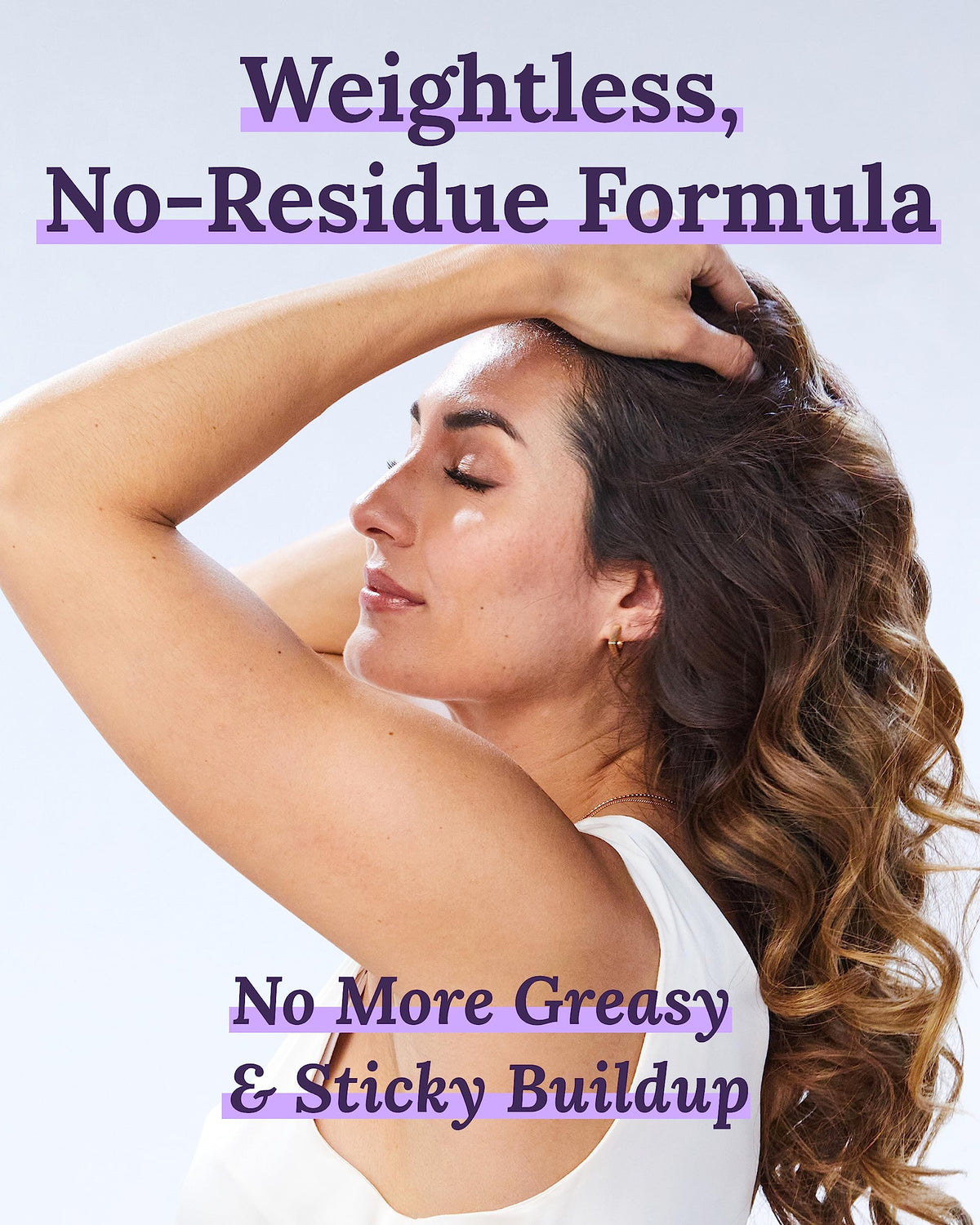 Keranique applied at roots to create lift and long-lasting body