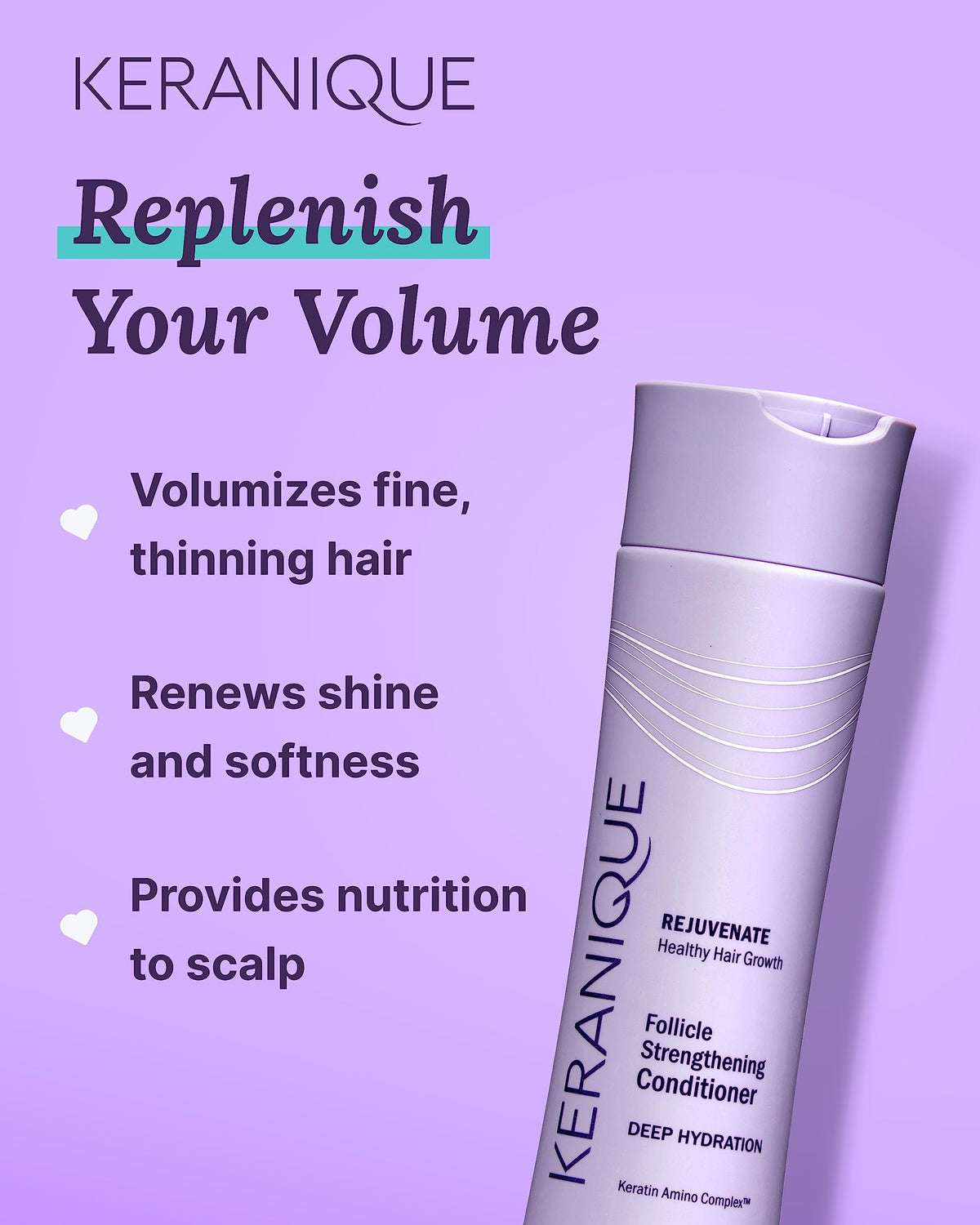 Keranique being applied in shower demonstrating use and improved detangling during conditioning