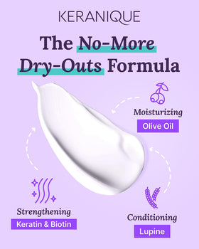 Keranique before and after showing increased volume and fuller-looking hair after regular use