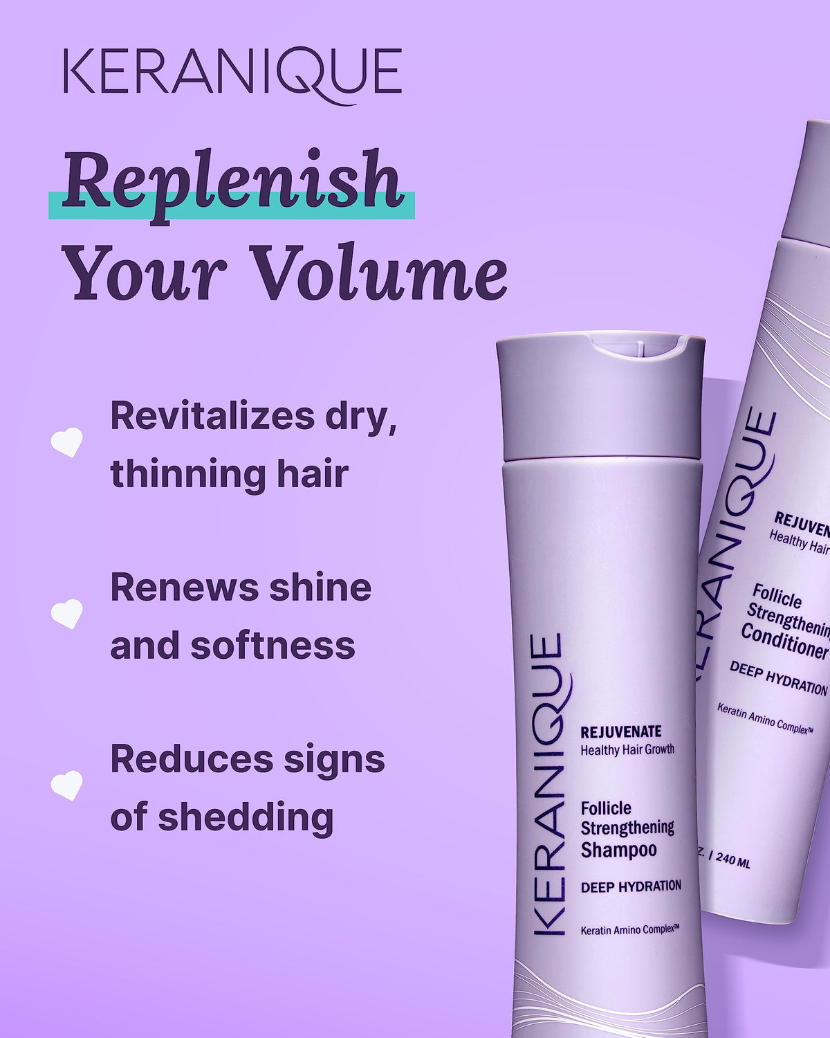 Keranique conditioner creamy texture on a spoon showing rich moisture delivery