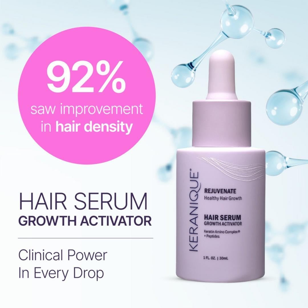 Keranique dropper applicator close-up for precise scalp targeting and control