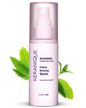Keranique front packaging showing product for fuller hair