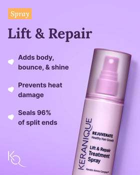 Keranique follicle booster serum bottle emphasizing targeted scalp nourishment