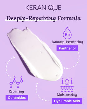 Keranique hair mask ceramides ingredient visualization protecting cuticle