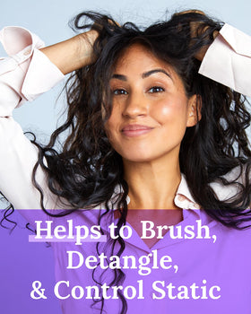 Keranique hair mask applied from scalp to ends demonstrating coverage and nourishment
