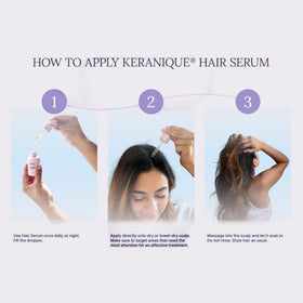 Keranique bottle staged in bathroom showing night routine integration benefit