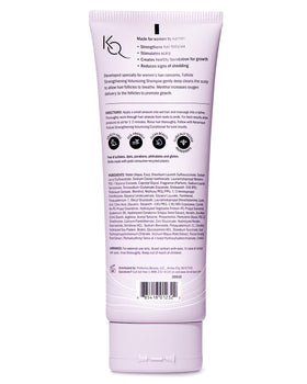 Keranique packaging back label highlighting clean, sulfate-free formula