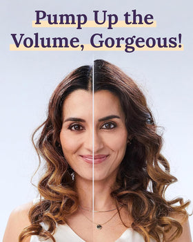 Keranique shampoo pump dispensing gentle lather to refresh scalp