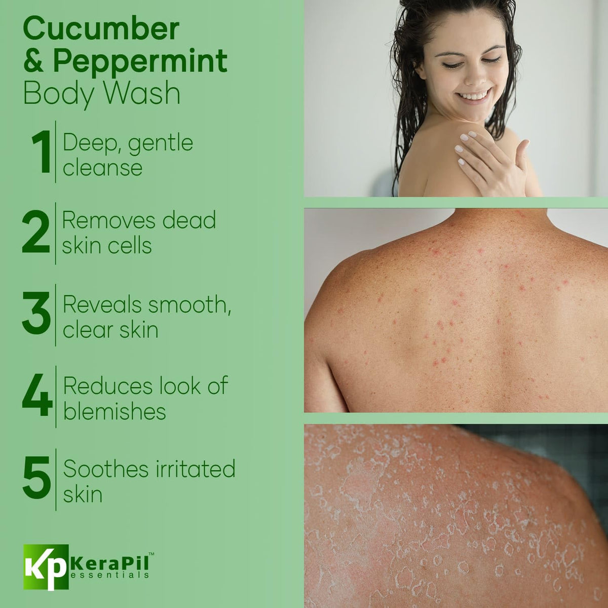KERAPIL creamy lather texture demonstrating exfoliating action and glide