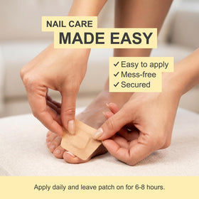 Kerasal patch edge close-up highlighting adhesive seal that locks in moisture