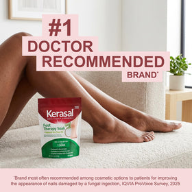 After soak feet showing softer skin and improved appearance from Kerasal treatment