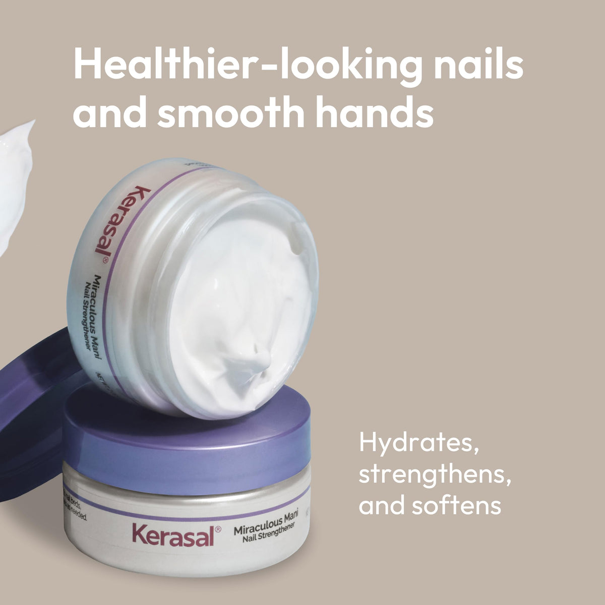Kerasal being applied to fingernail for stronger nails